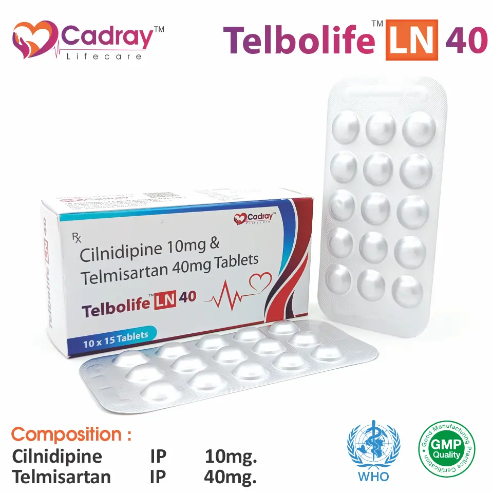 Telmisartan 40mg + Cilnidipine 10mg Tablet | Antihypertensive Care | Best Price for PCD Pharma Franchise